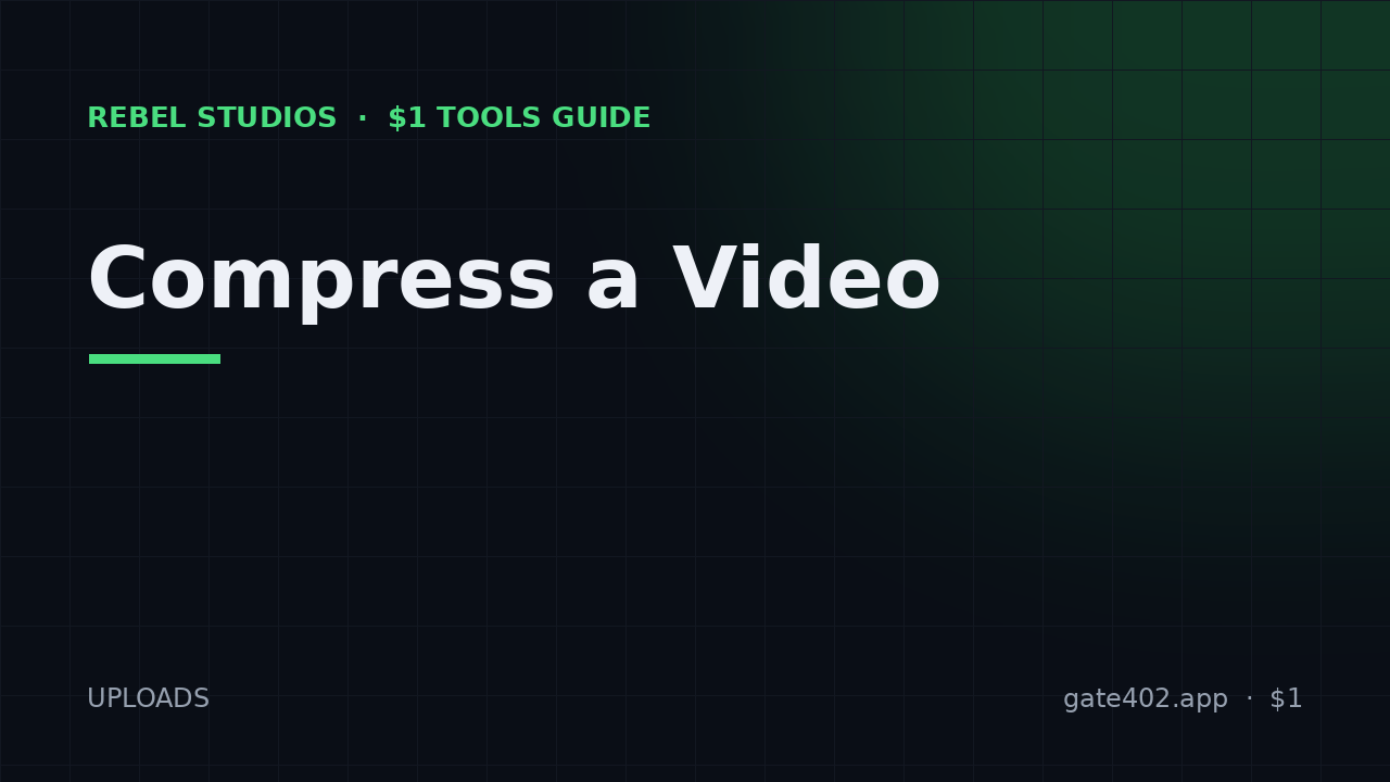 How to Compress a Video Under a Size Limit for Upload