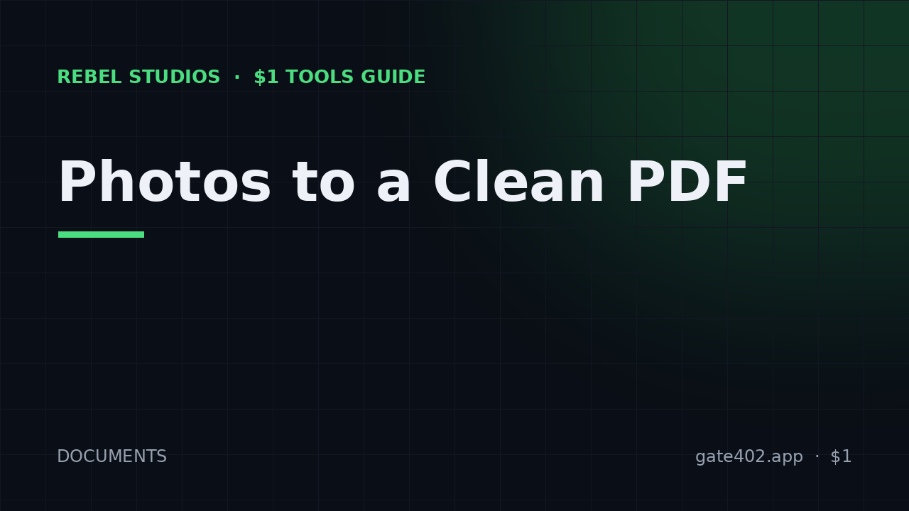 How to Combine Photos into a Single Clean PDF