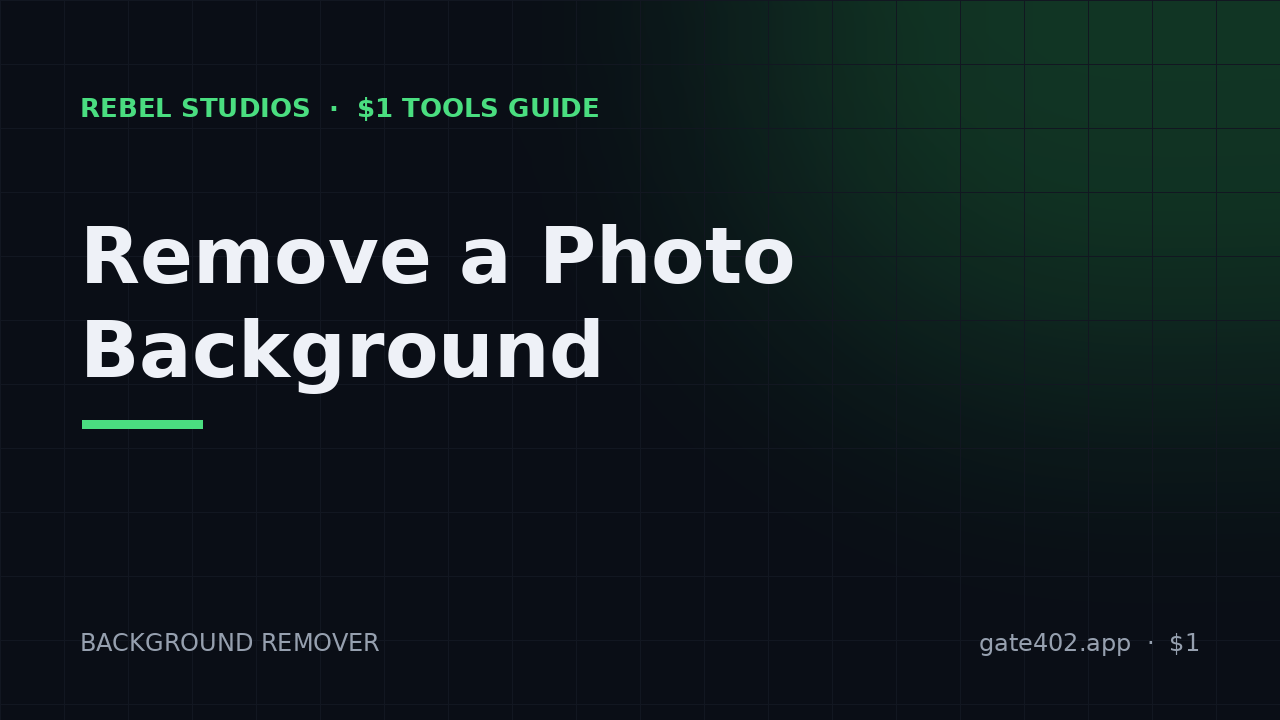 How to Remove a Photo Background Without a Design Suite