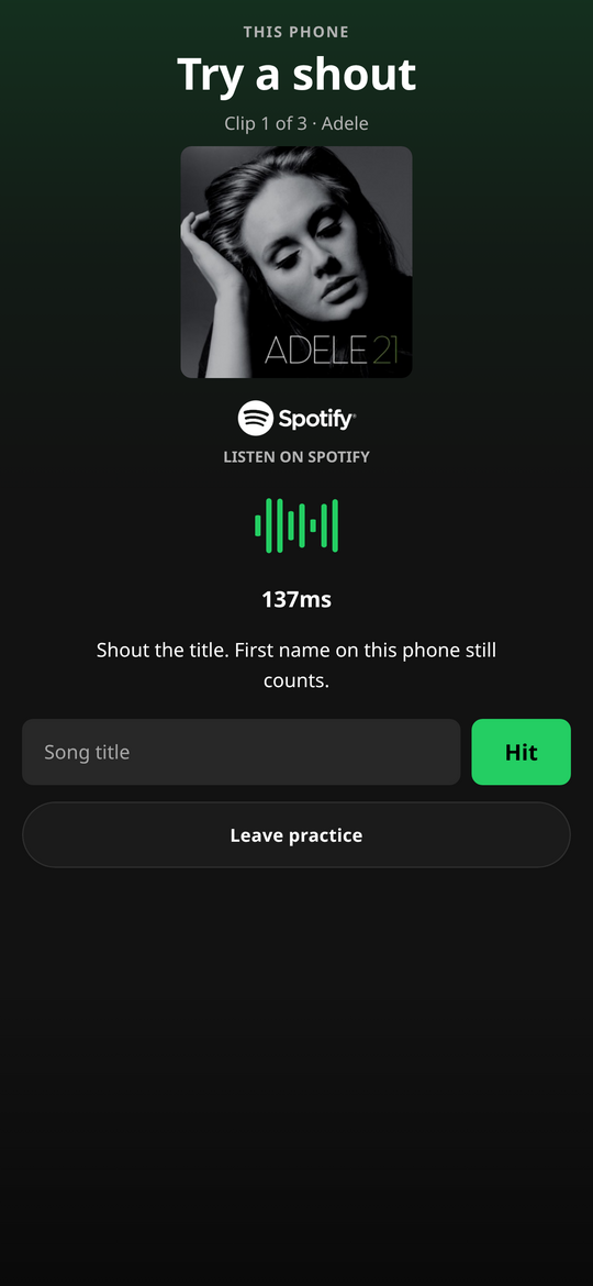 Practice on one phone